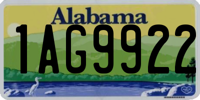 AL license plate 1AG9922