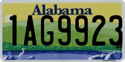 AL license plate 1AG9923
