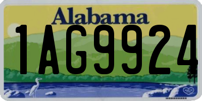AL license plate 1AG9924