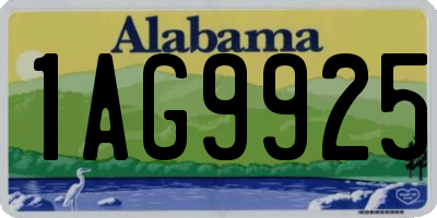 AL license plate 1AG9925