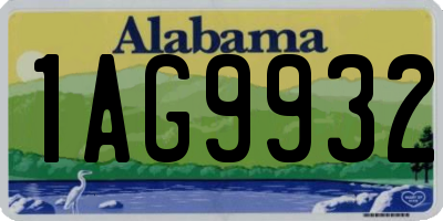 AL license plate 1AG9932