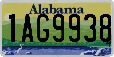 AL license plate 1AG9938