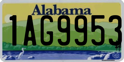 AL license plate 1AG9953