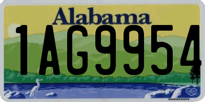 AL license plate 1AG9954