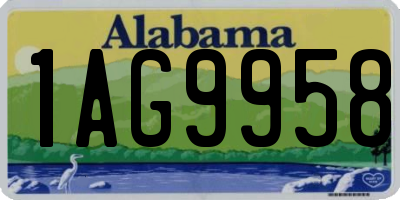 AL license plate 1AG9958