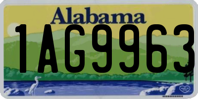 AL license plate 1AG9963