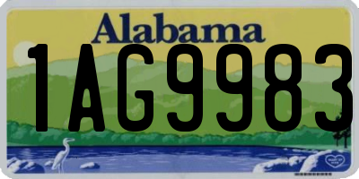 AL license plate 1AG9983