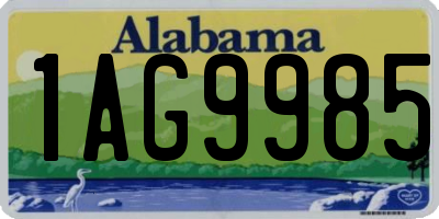 AL license plate 1AG9985