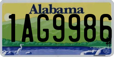 AL license plate 1AG9986