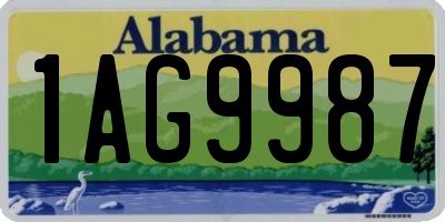 AL license plate 1AG9987