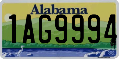 AL license plate 1AG9994