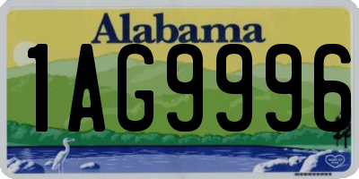 AL license plate 1AG9996