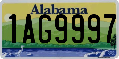 AL license plate 1AG9997