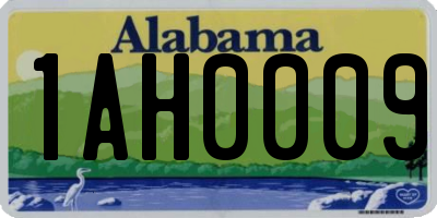 AL license plate 1AH0009