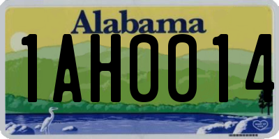 AL license plate 1AH0014