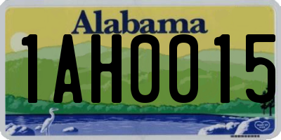 AL license plate 1AH0015