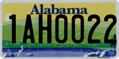 AL license plate 1AH0022