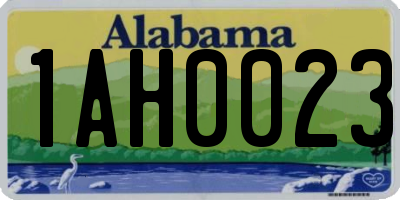 AL license plate 1AH0023