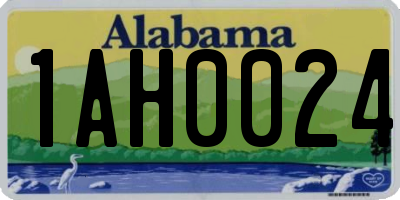 AL license plate 1AH0024