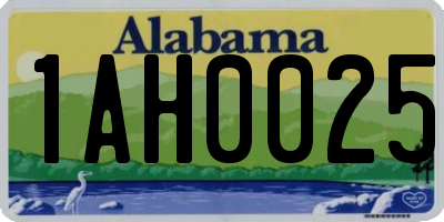 AL license plate 1AH0025