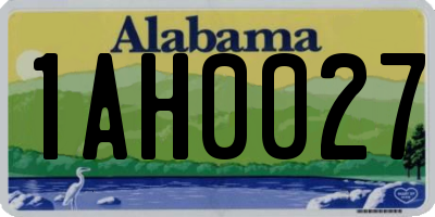 AL license plate 1AH0027