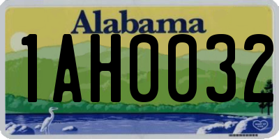 AL license plate 1AH0032