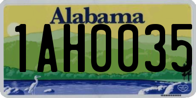 AL license plate 1AH0035