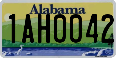 AL license plate 1AH0042