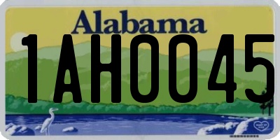 AL license plate 1AH0045