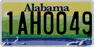 AL license plate 1AH0049