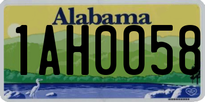 AL license plate 1AH0058