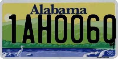 AL license plate 1AH0060