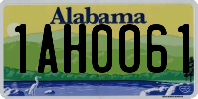AL license plate 1AH0061