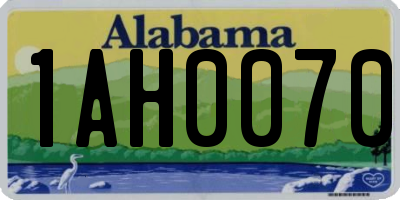 AL license plate 1AH0070