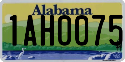 AL license plate 1AH0075