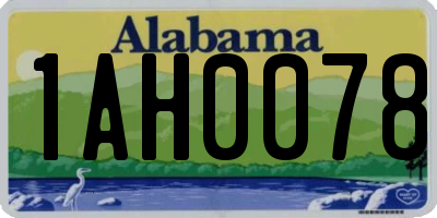 AL license plate 1AH0078