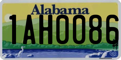 AL license plate 1AH0086