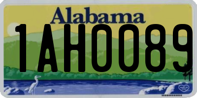 AL license plate 1AH0089