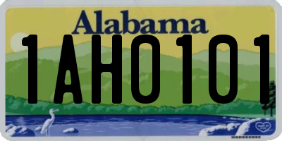 AL license plate 1AH0101