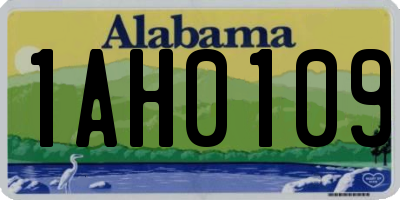 AL license plate 1AH0109