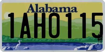 AL license plate 1AH0115