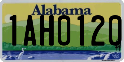 AL license plate 1AH0120