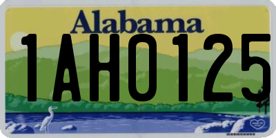 AL license plate 1AH0125