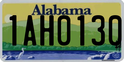 AL license plate 1AH0130