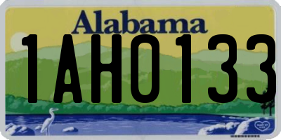 AL license plate 1AH0133