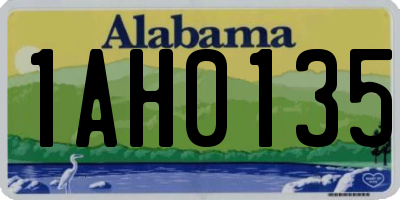 AL license plate 1AH0135