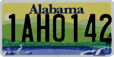AL license plate 1AH0142