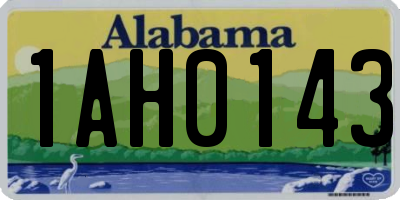 AL license plate 1AH0143