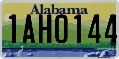AL license plate 1AH0144