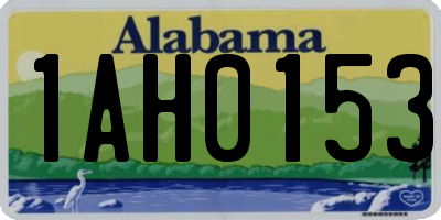 AL license plate 1AH0153